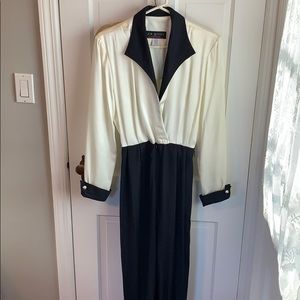 Vintage black and cream jumpsuit